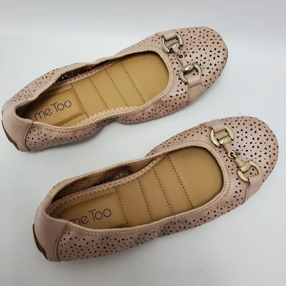me too Shoes Me Too Luna Perforated Leather Ballet Flats Slip